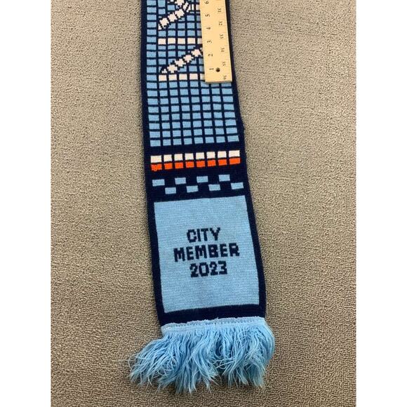 NYCFC New York City Football Club Winter Scarf Blue 2023 City Member Knit Fringe - Picture 8 of 8
